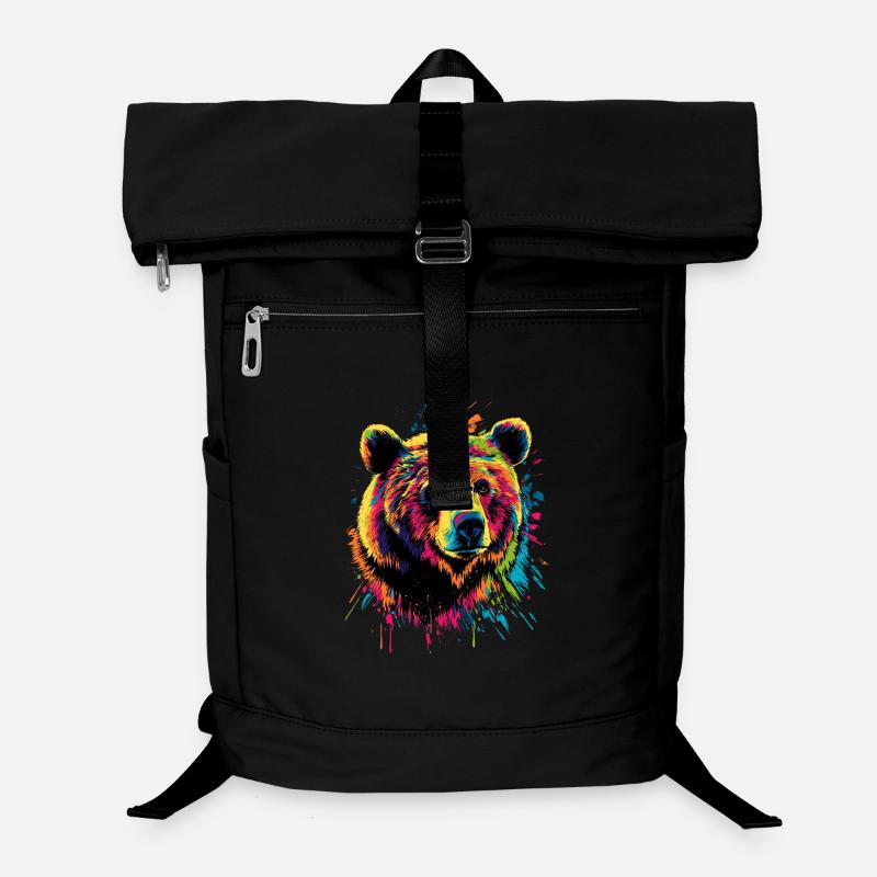 Braunbär Grizzly Bär Bärenbrüder Wald Wilde Bären Laptop-Rucksack 