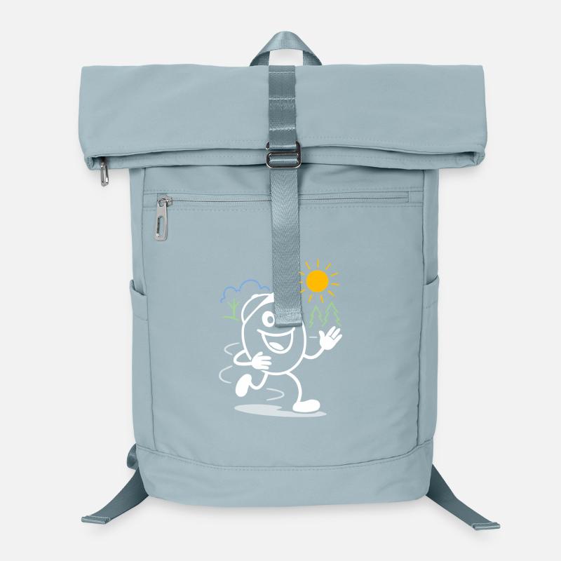 Ribbo läuft lachend durch den Tag Laptop-Rucksack 