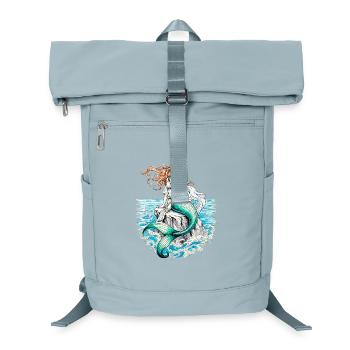 Mermaid Illustration Fantasy Sea Creatures - Laptop Backpack - ice blue - Front