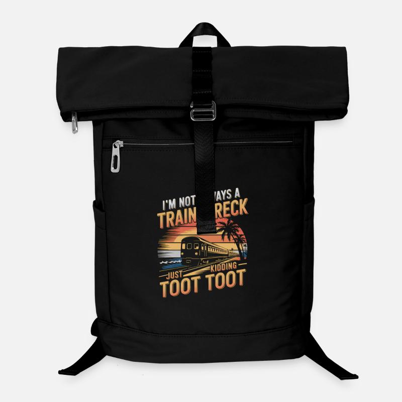 Train Wreck Humor Sunset Laptop Backpack