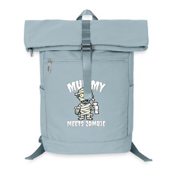 MUMMY MEETS ZOMBIE - ZOMBIE HALLOWEEN - Laptop Backpack - ice blue - Front