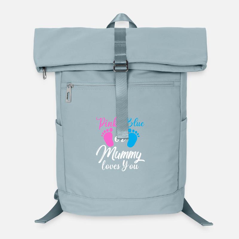 Rosa Oder Blau Geschlecht Enthüllung T-Shirt Schwangere Mumie Laptop-Rucksack 
