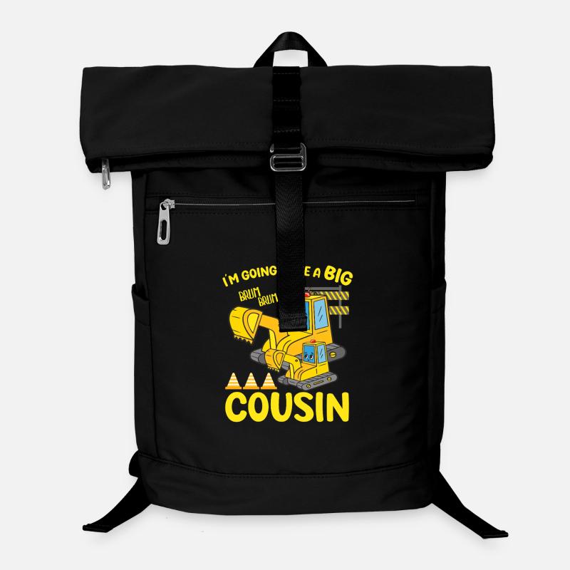 Excavator Child Ready Going To Be A Big Cousin Laptop-Rucksack 