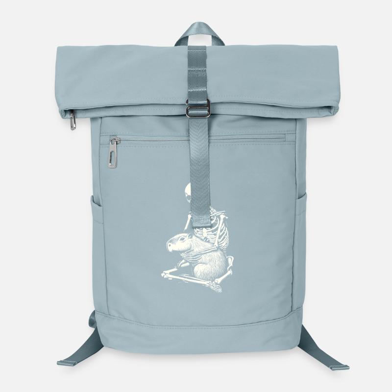 Skeleton hugging capybara Laptop Backpack