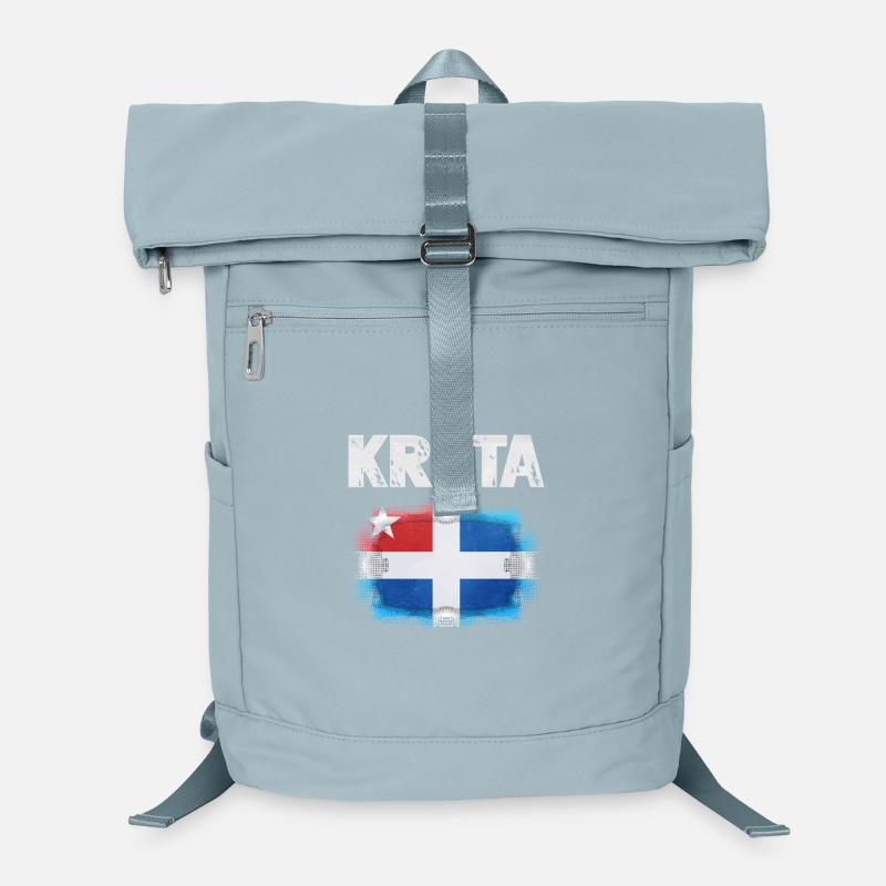 Kreta Flagge Design mit Wasserfarben-Effekt Laptop-Rucksack 