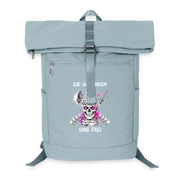 Kriegerischer Totenkopf Samurai - Laptop-Rucksack  - Eisblau - Vorne
