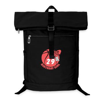 Basketball 29. Geburtstag Basketballerin - Laptop-Rucksack  - Schwarz - Vorne