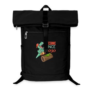 Dino Skater Birthday 2030 - Laptop Backpack - black - Front