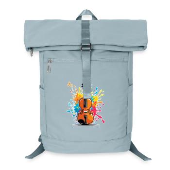 Vibrantes Violinenkunst Design - Laptop-Rucksack  - Eisblau - Vorne