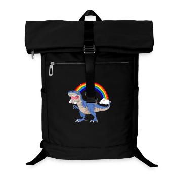 Dackel - Laptop-Rucksack  - Schwarz - Vorne