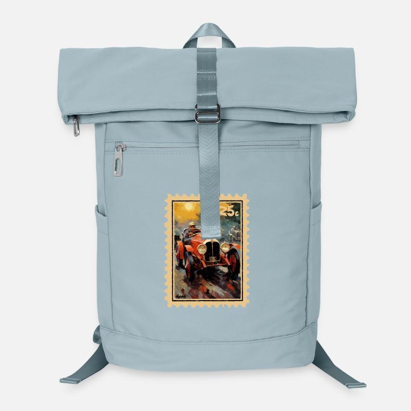 Vintage Auto im Malstil der 1920er Jahre Laptop-Rucksack 