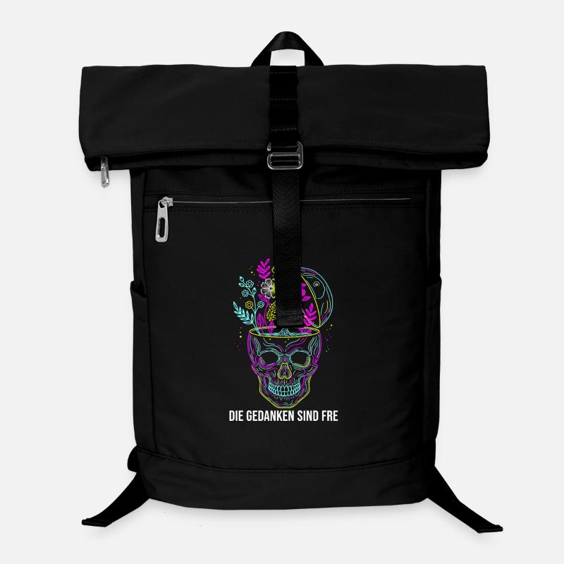 Die Gedanken sind frei - Neon Schädel Laptop-Rucksack 