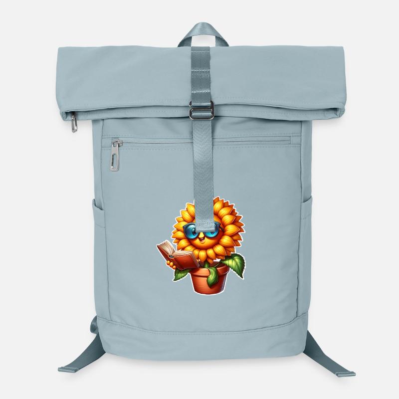 Sunflower Reading Book Laptop Backpack