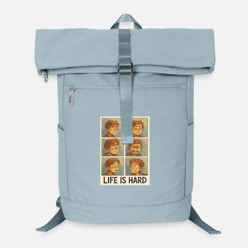 Ausdrucksstarke Illustration von Kindheitsgefühlen Laptop-Rucksack 