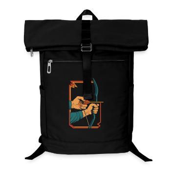 Bogenschießen Bogen Ziel Bogenschütze Hände Retro - Laptop-Rucksack  - Schwarz - Vorne