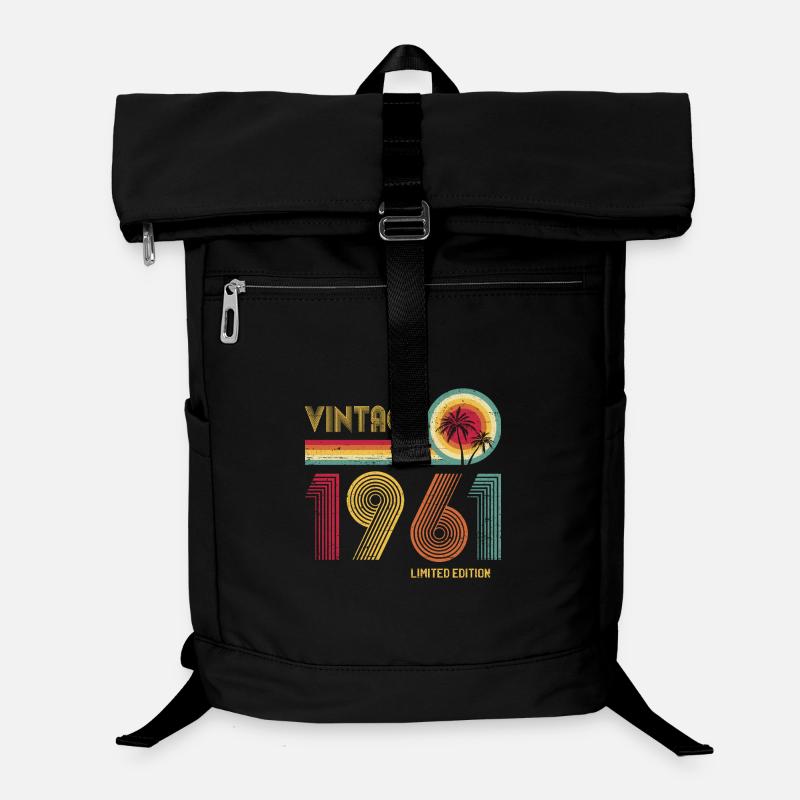 Design rétro multicolore vintage des années 70 Sac à dos ordinateur