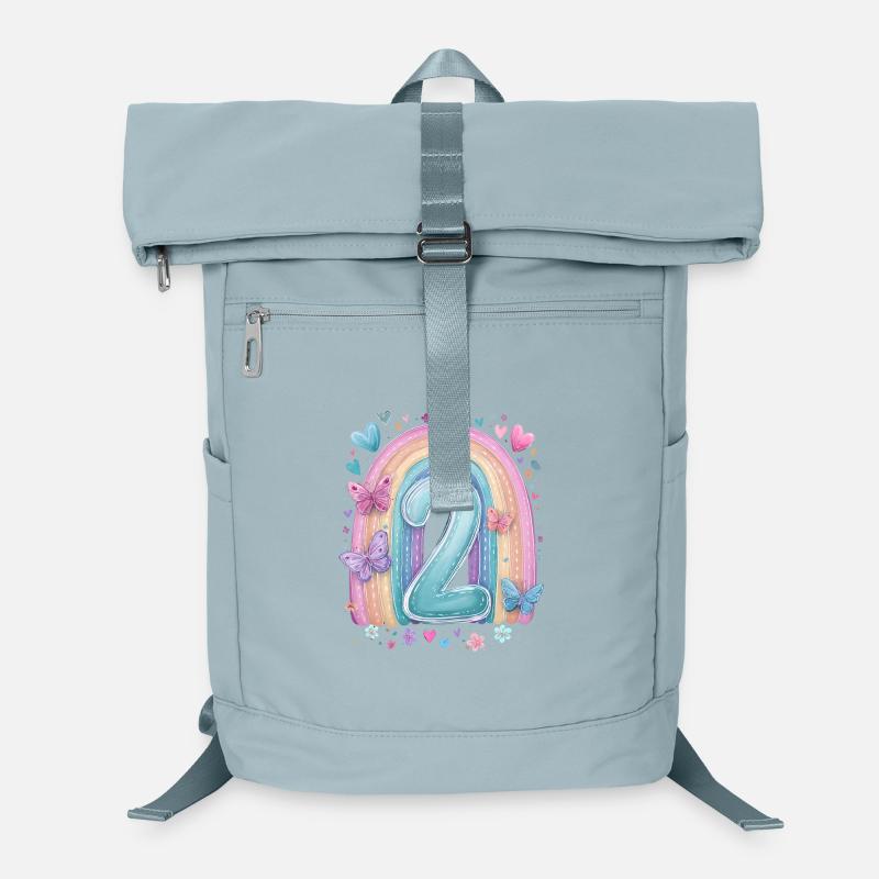 Pastel Rainbow 2 Years Second Birthday Laptop Backpack
