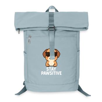 Cute dog with sunglasses and fun font - Laptop Backpack - ice blue - Front