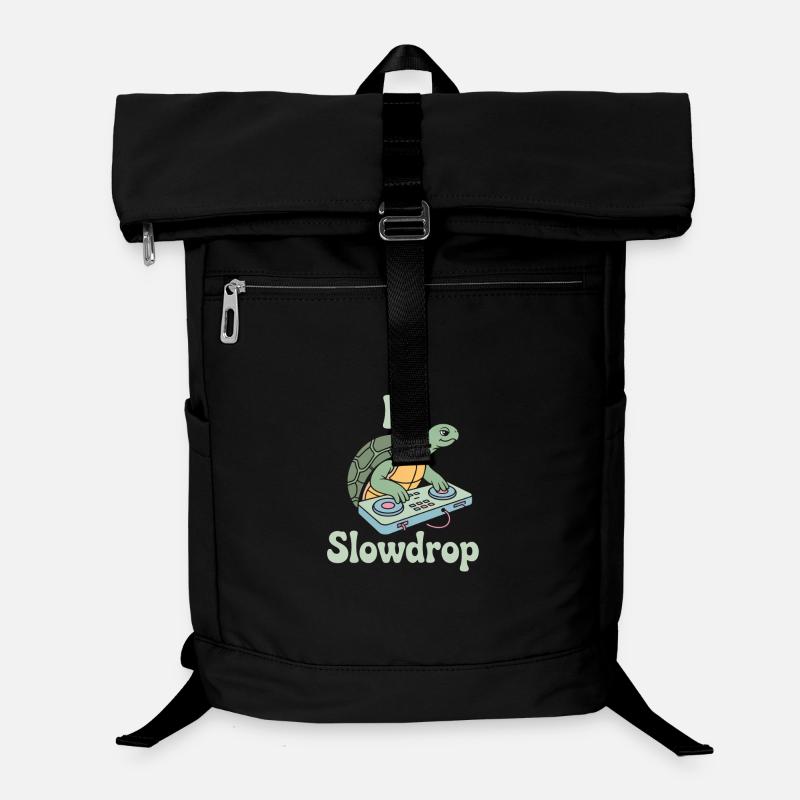 DJ Slowdrop Turtle At the Mixer Rave Vibes Laptop Backpack