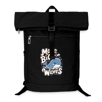 Conservation des océans : faites de grandes vagues ! – Une jolie baleine - Sac à dos ordinateur - noir - Devant