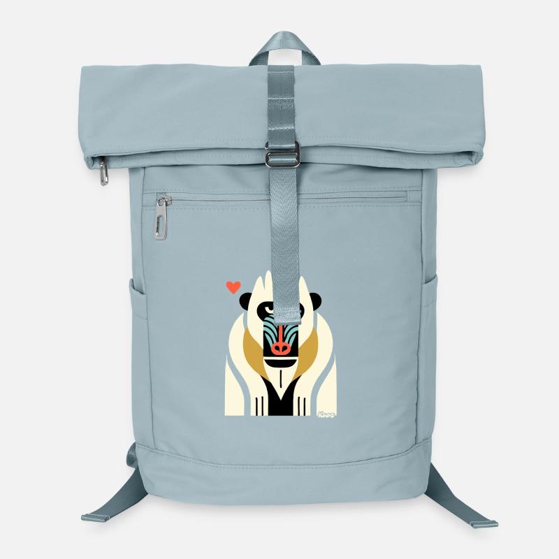 Fette Stammes-Mandrill-Affenillustration Laptop-Rucksack 
