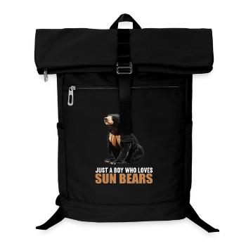Sun Bear Malaienbär - Laptop-Rucksack  - Schwarz - Vorne