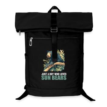 Sun Bear Malaienbär - Laptop-Rucksack  - Schwarz - Vorne