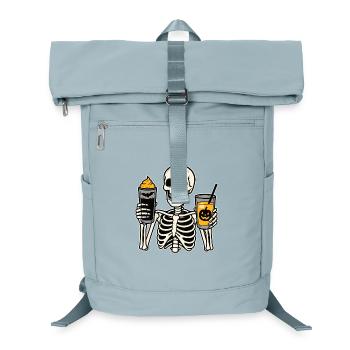 Halloween Skelett Getränke - Laptop-Rucksack  - Eisblau - Vorne