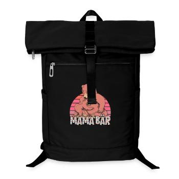 Bald Mama MOTHER BEAR Lustiges - Laptop-Rucksack  - Schwarz - Vorne