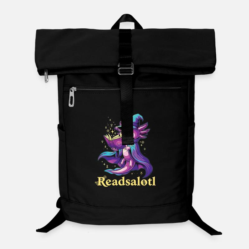 Readsalotl Axolotl Lesender Magier Axolotl Laptop-Rucksack 