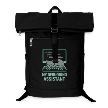 My Debugging Assistant Cat - Laptop Backpack - black - Front