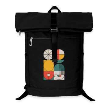 Bauhaus Geometrische Formen Komposition - Laptop-Rucksack  - Schwarz - Vorne