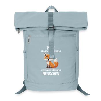 Tierschutz PELZ TRAGEN NUR HÜBSCHE TIERE Lustig - Laptop-Rucksack  - Eisblau - Vorne