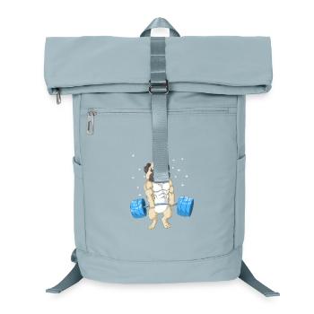 Mops Gewichtheben Fitnessstudio - Laptop-Rucksack  - Eisblau - Vorne