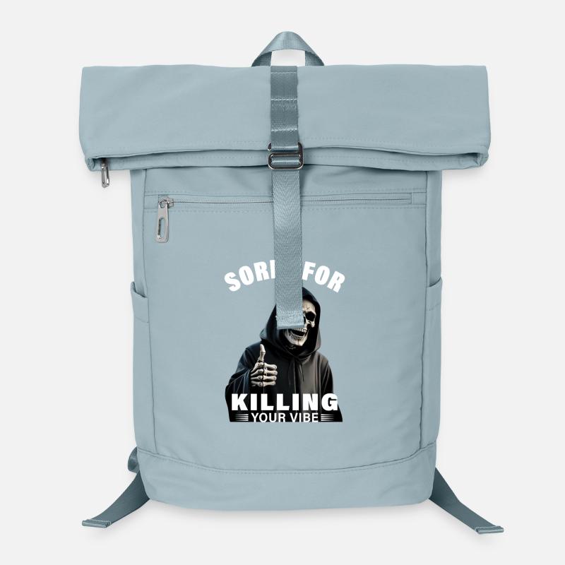 Sensenmann Spruch sorry for killing your vibe Tod Laptop-Rucksack 