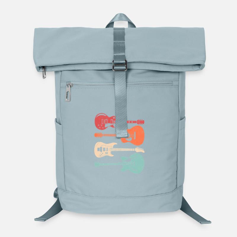 Guitariste acoustique de style rétro cool Sac à dos ordinateur