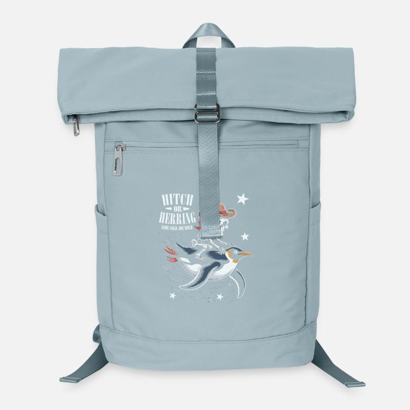 Bone Cowboy Penguin Motif Laptop Backpack
