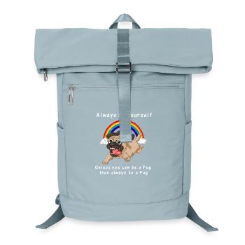 Sei Immer Ein Mops Lustiges T-Shirt - Laptop-Rucksack  - Eisblau - Vorne