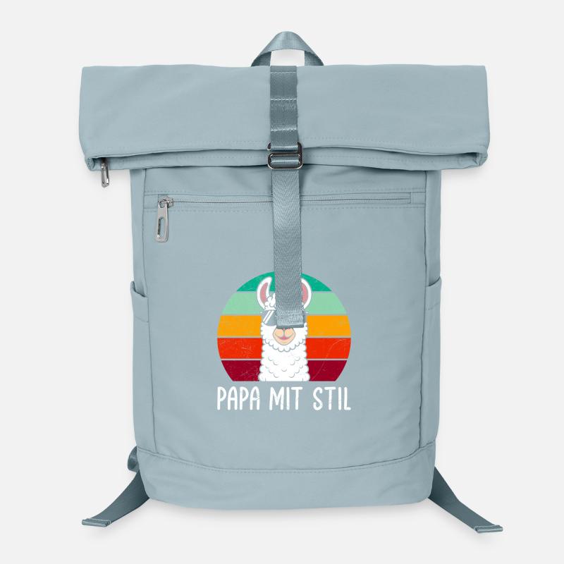Pères Rétro PAPA AVEC DU STYLE Lama Drôle Sac à dos ordinateur
