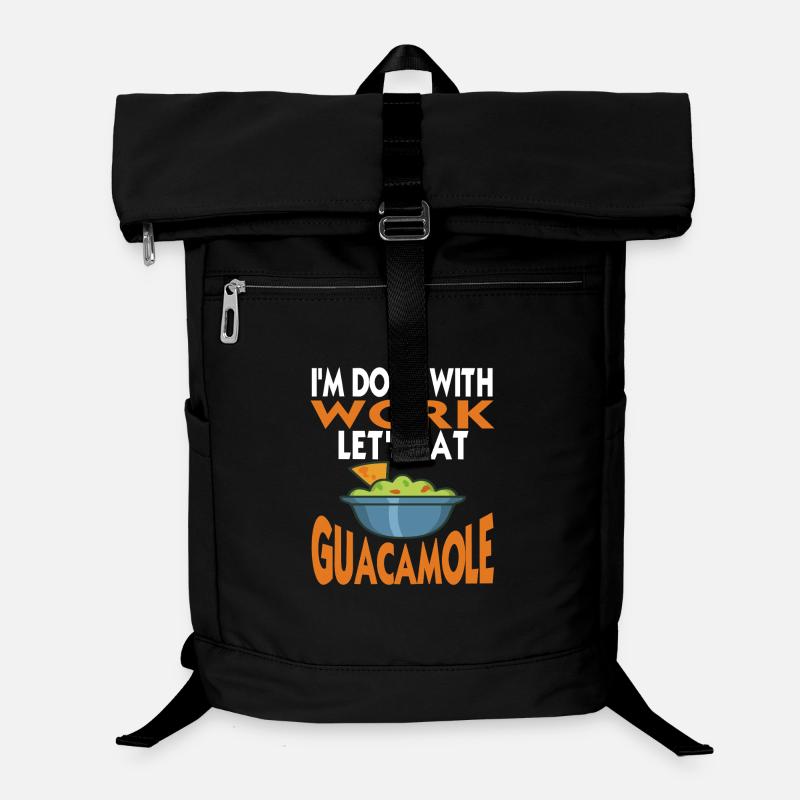 J’en ai fini avec le travail Mangeons du guacamole Sac à dos ordinateur