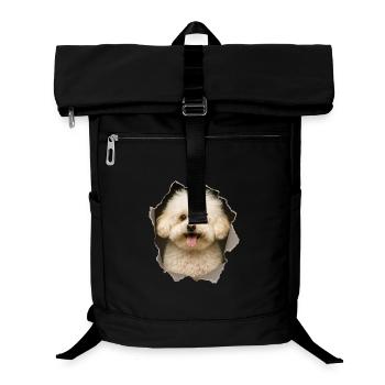 Bolognese Hund - Laptop-Rucksack  - Schwarz - Vorne