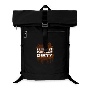 Fast and dirty Schlammlauf Mud Run Muddy Race - Laptop Backpack - black - Front