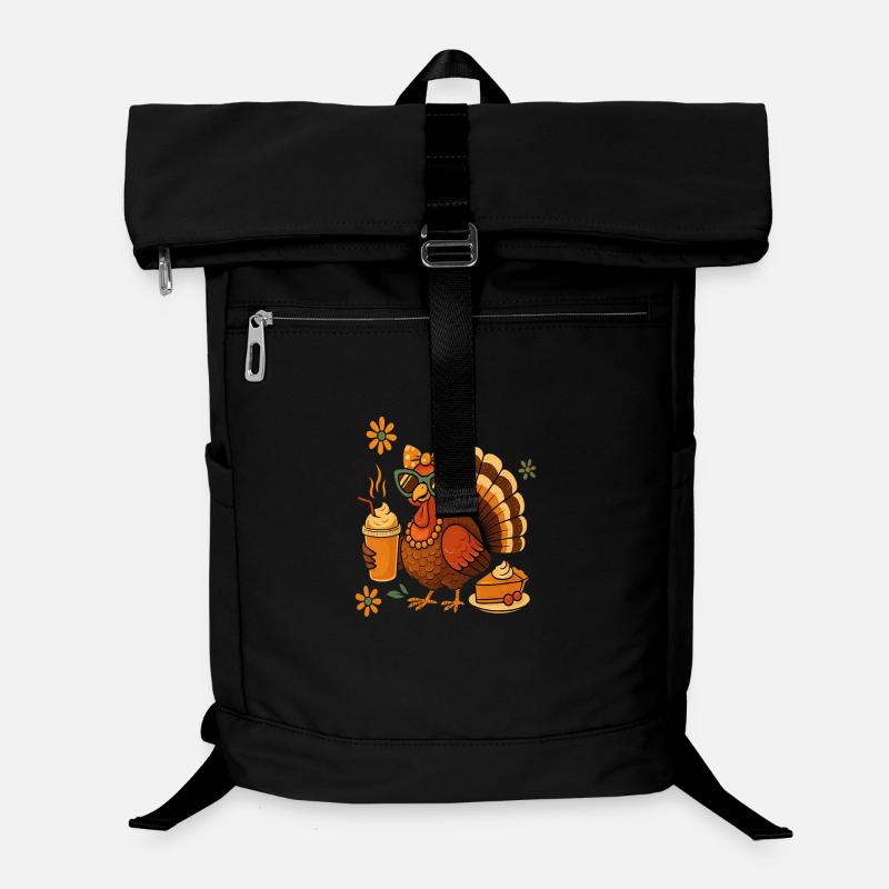 Truthahn trinken Kaffee Schleife Thanksgiving Tag Idee Laptop-Rucksack 