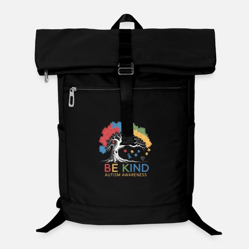 Be Kind Autism Bewusstsein Baum Puzzle Laptop-Rucksack 