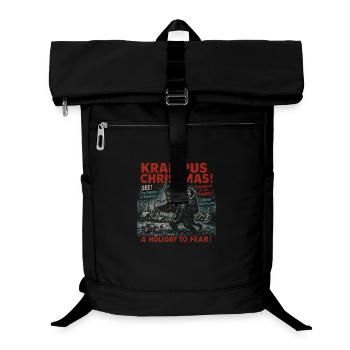 Krampus Christmas Movie Poster Vintage Halloween - Laptop Backpack - black - Front