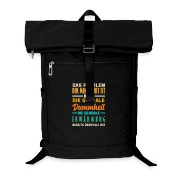 Global stupidity beats warming - Laptop Backpack - black - Front