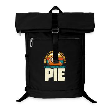 Pie Thinker Meme: I Think of Cake - Laptop Backpack - black - Front