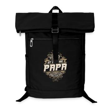 Gleisbauer Papa - Laptop-Rucksack  - Schwarz - Vorne