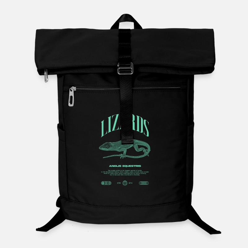 Cuban Knight Anole Reptile Keeper Lizard - Laptop Backpack - black