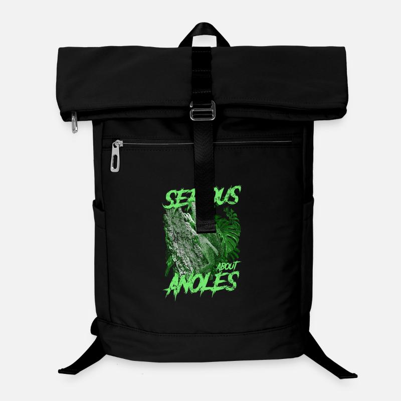 Ernsthaft über den kubanischen Ritter Anolis Reptilienhalter Laptop-Rucksack 
